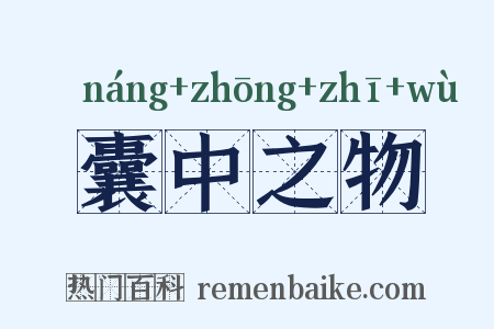 囊中之物是什么意思的图片